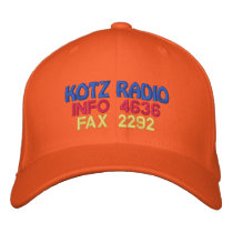 KOTZ RADIO, INFO 4636, FAX 2292 embroidered hats