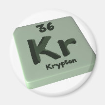 Kr Krypton Fridge Magnet
