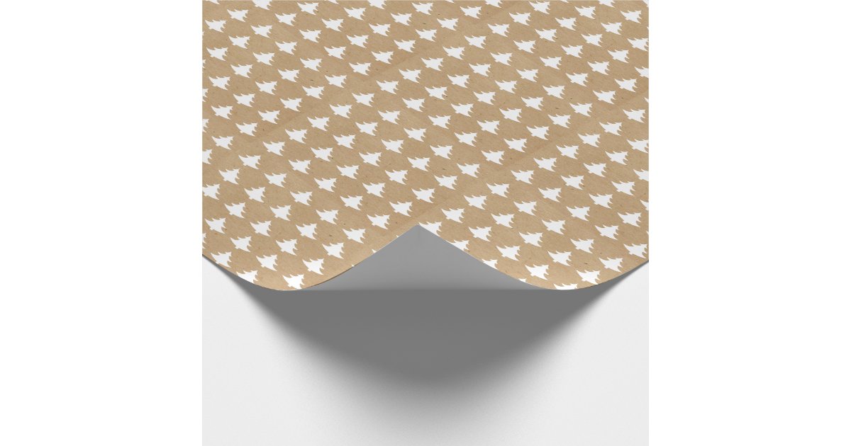 Kraft Christmas Trees | Wrapping Paper | Zazzle