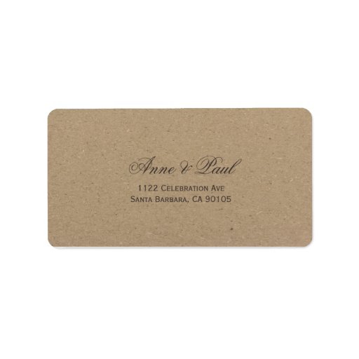Kraft paper Address Labels Zazzle