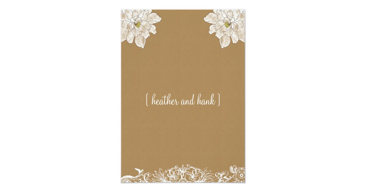 Kraft Paper Wedding : Invitation | Zazzle