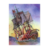 Kraken Attack Postcard