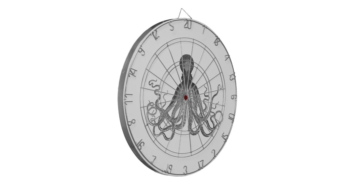 Kraken Black Giant Octopus / Cthulu Dartboards Zazzle