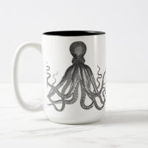 Kraken - Black Giant Octopus / Cthulu Mug