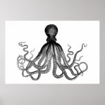 Kraken - Black Giant Octopus (extra large) Print