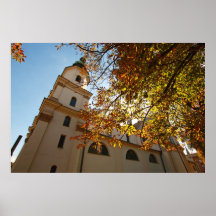 Krakow, Autumn time, wall poster