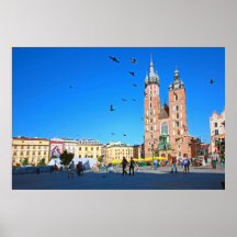 Krakow, Main Market Square, Poland, wall poster