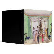 Krampus and St. Nicholas from journal of Carl 3 Ring Binder