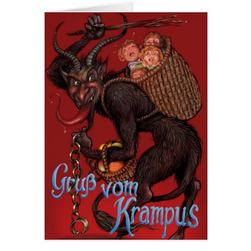 Krampus Christmas Card Zazzle 1077