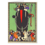 Krampus Collecting The Bad People Greeting Cards