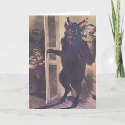 Krampus Gathering Family Greeting Card