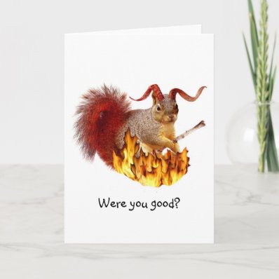 Krampus Squirrel Card