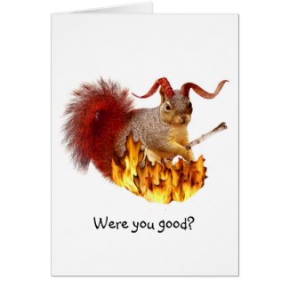 Krampus Squirrel Card