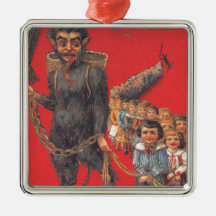 Krampus With Bad Children Christmas Ornament