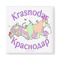 Krasnodar Russia Map magnets