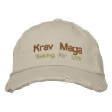 Krav Maga, Training for Life embroidered hats