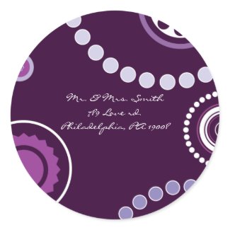 KRAZY POLKA DOT Astract Wedding Reply Sticker seal sticker