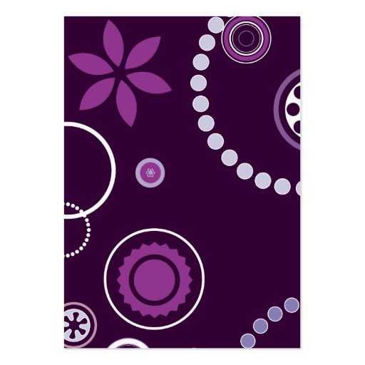 KRAZY POLKA DOT Bat Mitzvah RECEPTION CARD Purple Business Card (back side)