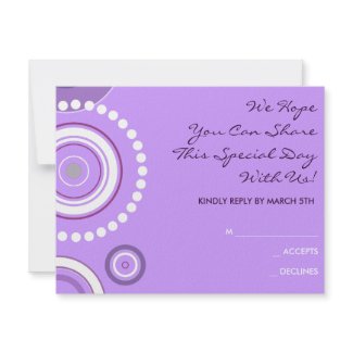 KRAZY POLKA DOT Wedding Invitation Reply card invitation