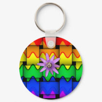 Krazy Rainbow Flag keychains by CaliforniaKid Krazy Rainbow Flag keychains