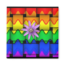 Krazy Rainbow Flag magnets by CaliforniaKid Krazy Rainbow Flag magnets