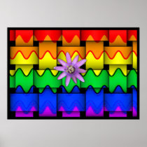 Krazy Rainbow Flag Poster