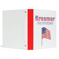 Kreemer for Congress Patriotic American Flag Vinyl Binder