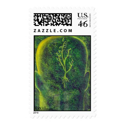 KRGilman "Think Green" Art Stamp by Ametisti