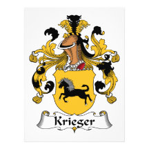 Krieger Family Crest Custom Announcements
