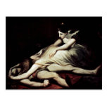 Kriemhild Throws Herself On The Dead Siegfried By Postcard