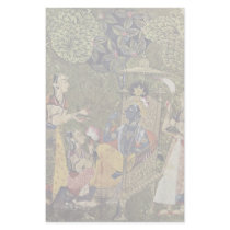 Krishna And The Girls By Indischer Maler Um 1710 ( Stationery Paper