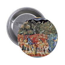 Krishna And The Gopas Forest By Westindischer Male Pinback Button