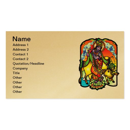Krishna Business Card (front side)