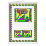 KRISHNA Flute n Peacock Feather -  add text img Greeting Cards