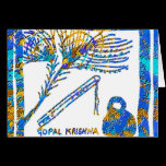 Krishna - Flute, Peacock Feather n Buttermilk cards