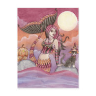 Krista - Halloween Mermaid Postcard postcard