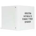 KRISTIN MCNEAL FAMILY TREE BINDER