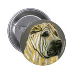 Kruger - Shar Pei Dog Art Button