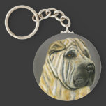 Kruger - Shar Pei Dog Art Key Chains