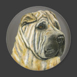 Kruger - Shar Pei Dog Art Refrigerator Magnets