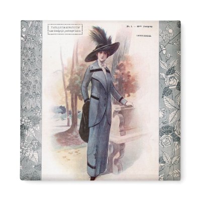 KRW 1907 French Fashion Magazine Vintage Magnet by KRWOldWorld