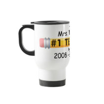 KRW #1 Teacher Custom Name and Date mugs by KRWDesigns KRW #1 Teacher Custom Name and Date mugs