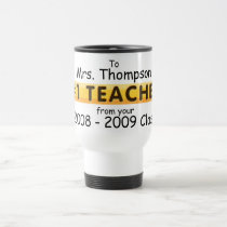 KRW #1 Teacher Custom Name and Date mugs by KRWDesigns KRW #1 Teacher Custom Name and Date mugs