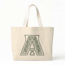 KRW - A - Celtic Monogrammed Tote Bag by KRWNameGame KRW - A - Celtic Monogrammed Tote Bag