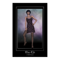 KRW A Glimpse of Stocking Brunette Pin Up posters