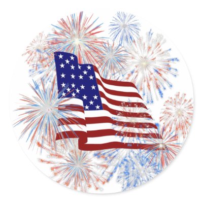 KRW American Flag Fireworks Patriotic Sticker by krwamericanpride