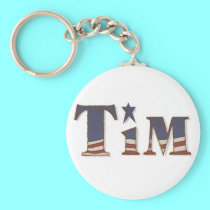 KRW Americana Name Keychain - Tim keychains