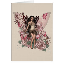 KRW Antique Rose Faery Blank Card