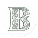 KRW - B - Celtic Monogram Seal stickers