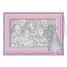 KRW Baby Girl Christmas Photo Frame Card